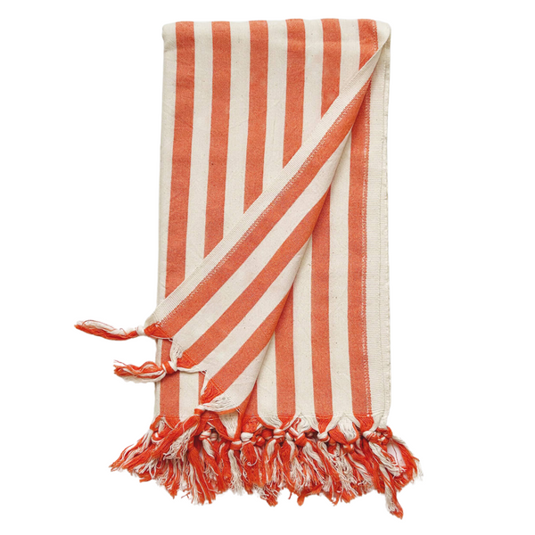 Tangerine Stripe Beach Towel