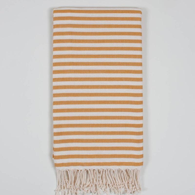 Mustard Striped Hammam Towel