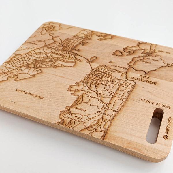 Map of San Francisco Cutting Board