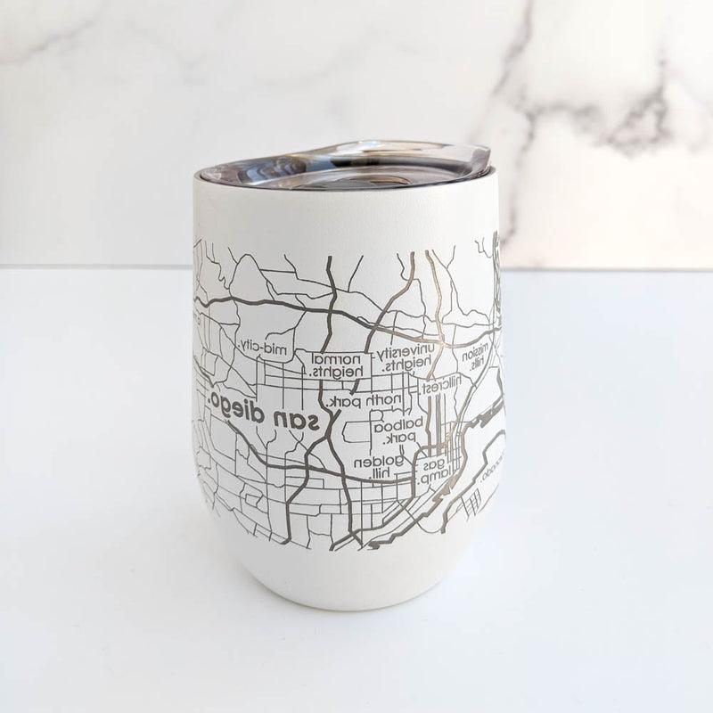 Map of the San Diego Insulated Wine Tumbler